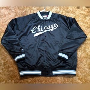 COOPERSTOWN CHICAGO WHITE SOX MITCHELL & NESS HEAVY THROW BACK BASEBALL JACKET